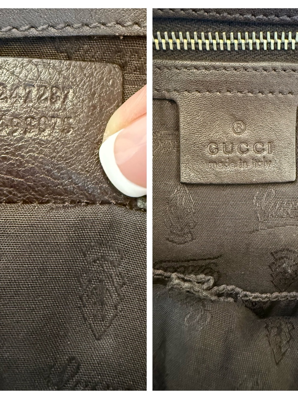 Authentic Gucci Sukey GG Canvas Tote Brown Leather Shoulder Bag - Picture 8 of 12